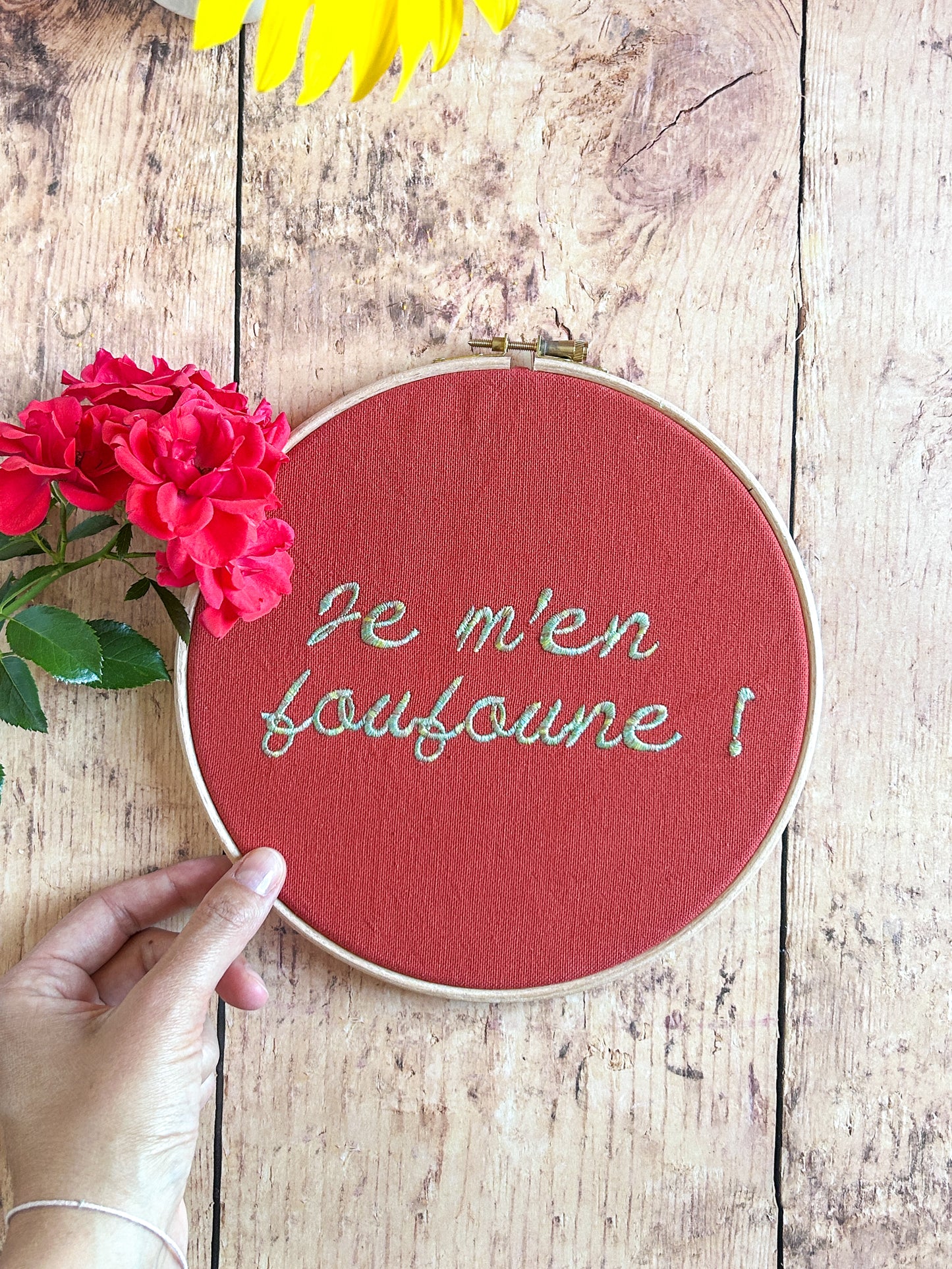 Cercle à broder La Libérée - Je m'en foufoune !