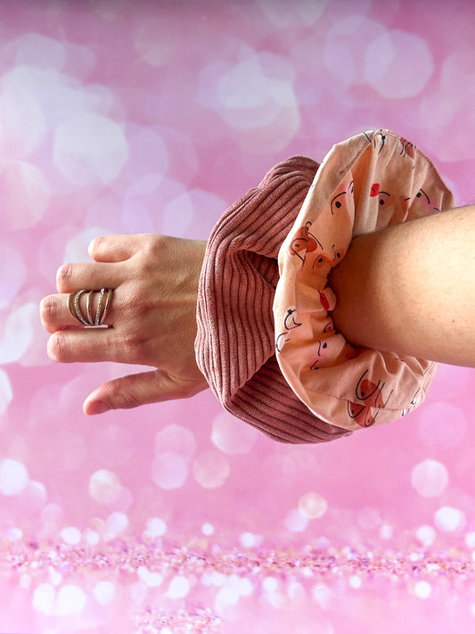 Pochon L'Intrépide – Velours vieux rose / La Naturelle