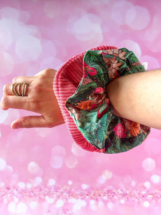 Pochon L'Intrépide – Velours corail / La Tropicale