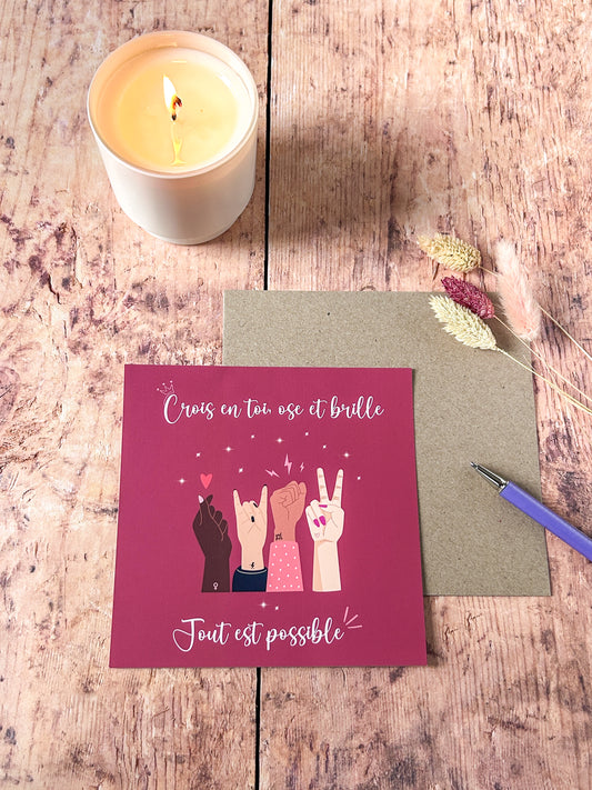 Cartes Les Inspirées - Crois en toi, ose et brille... tout est possible