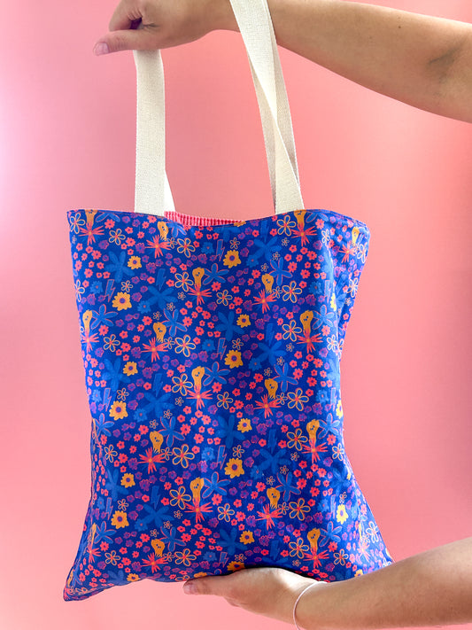 Tote Bag La Renversante – Velours / La Puissante (Bleu)