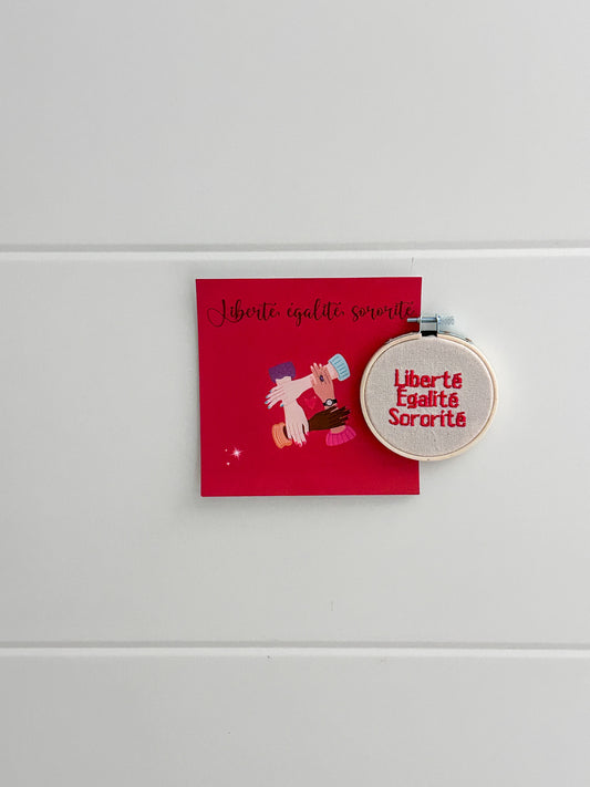 Mini cercle aimanté La Magnétique - Liberté Égalité Sororité