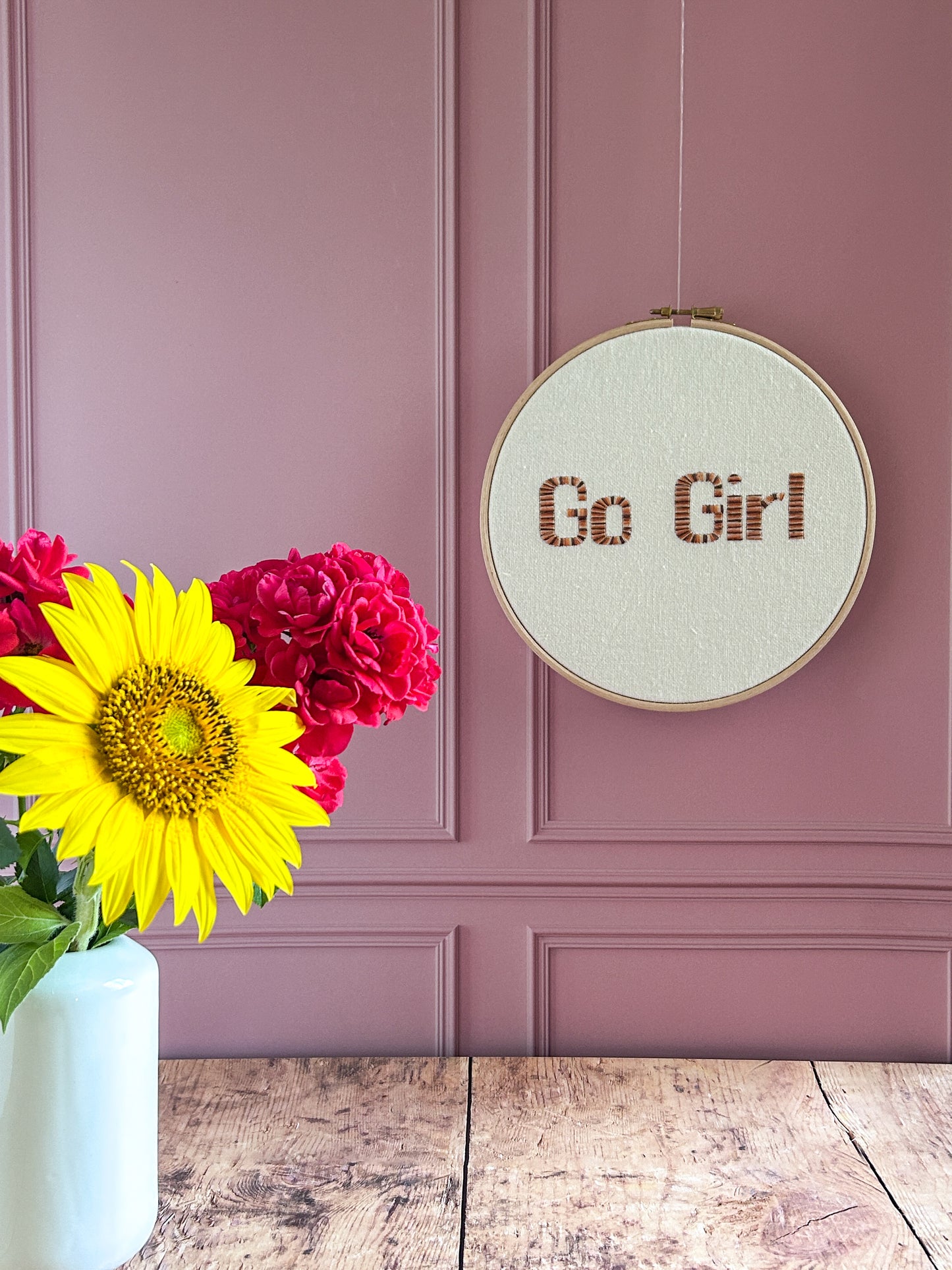 Cercle à broder La Libérée - Go Girl !