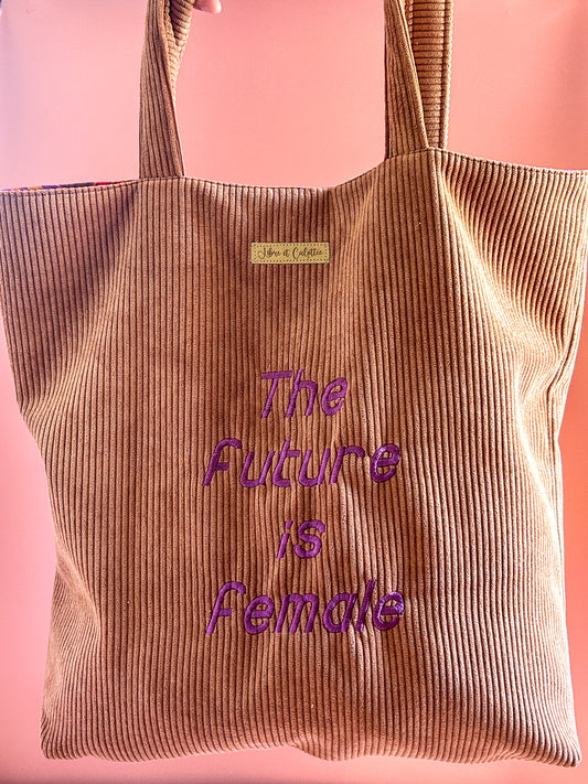 Cabas La Culottée – Brodée “The future is female” - Velours / L'Équilibriste