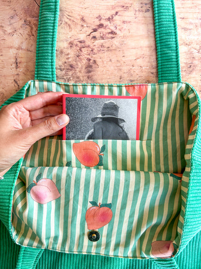 Cabas La Culottée – Brodée “ni sage ni soumise” - Velours / La Peachy