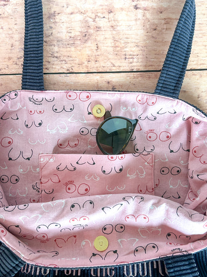 Cabas La Culottée – Brodée “Who run the world ? GIRLS” - Velours / La Libérée