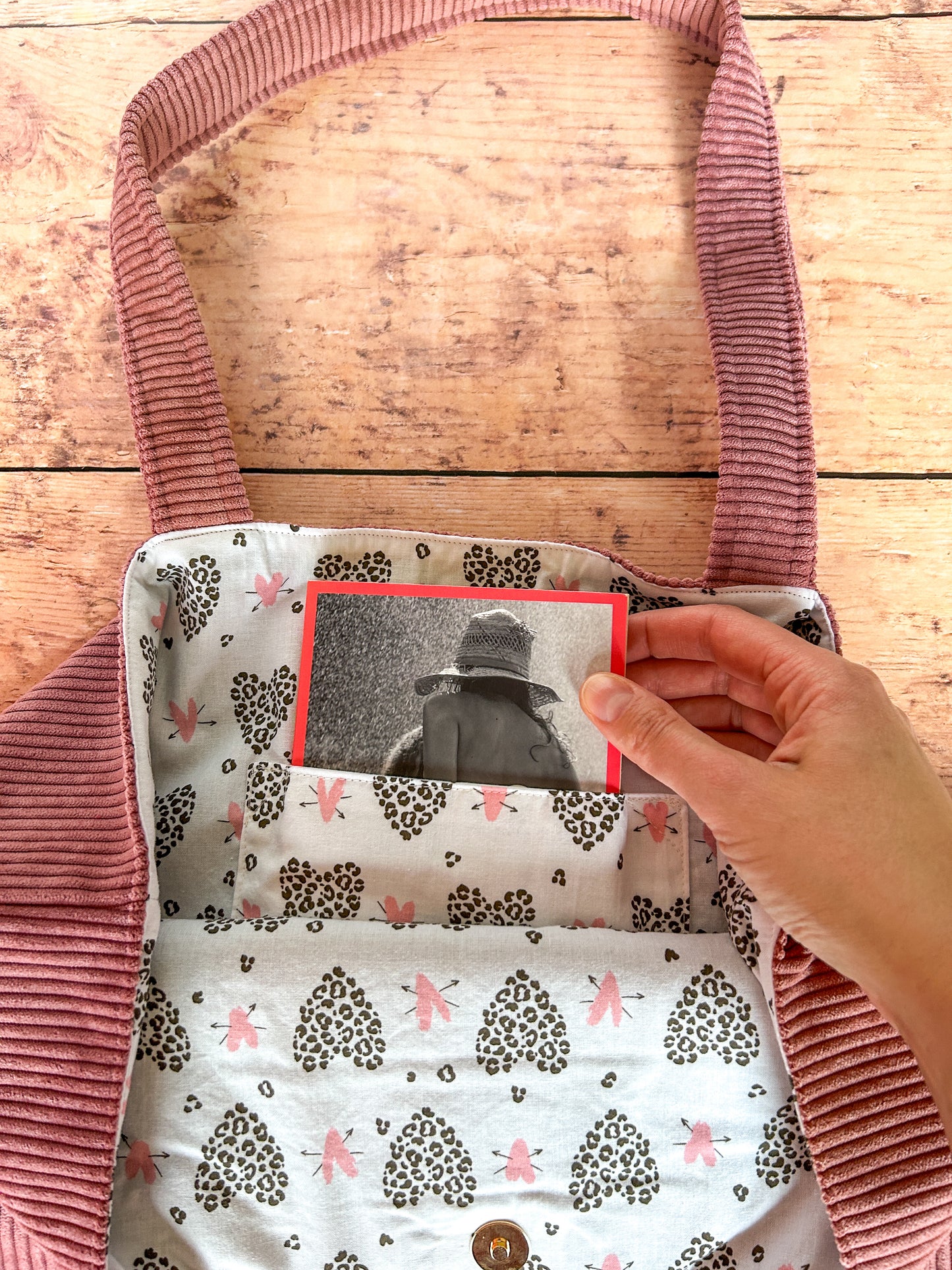 Cabas La Culottée – Brodée “Liberté Chérie” - Velours / La Contrastée