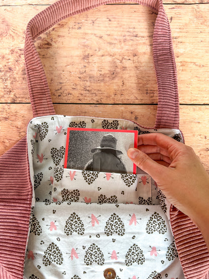 Cabas La Culottée – Brodée “Liberté Chérie” - Velours / La Contrastée