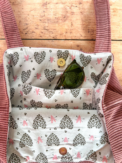 Cabas La Culottée – Brodée “Liberté Chérie” - Velours / La Contrastée