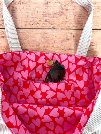 Cabas La Culottée – Brodée “Liberté Chérie” - Velours / L'Ardente