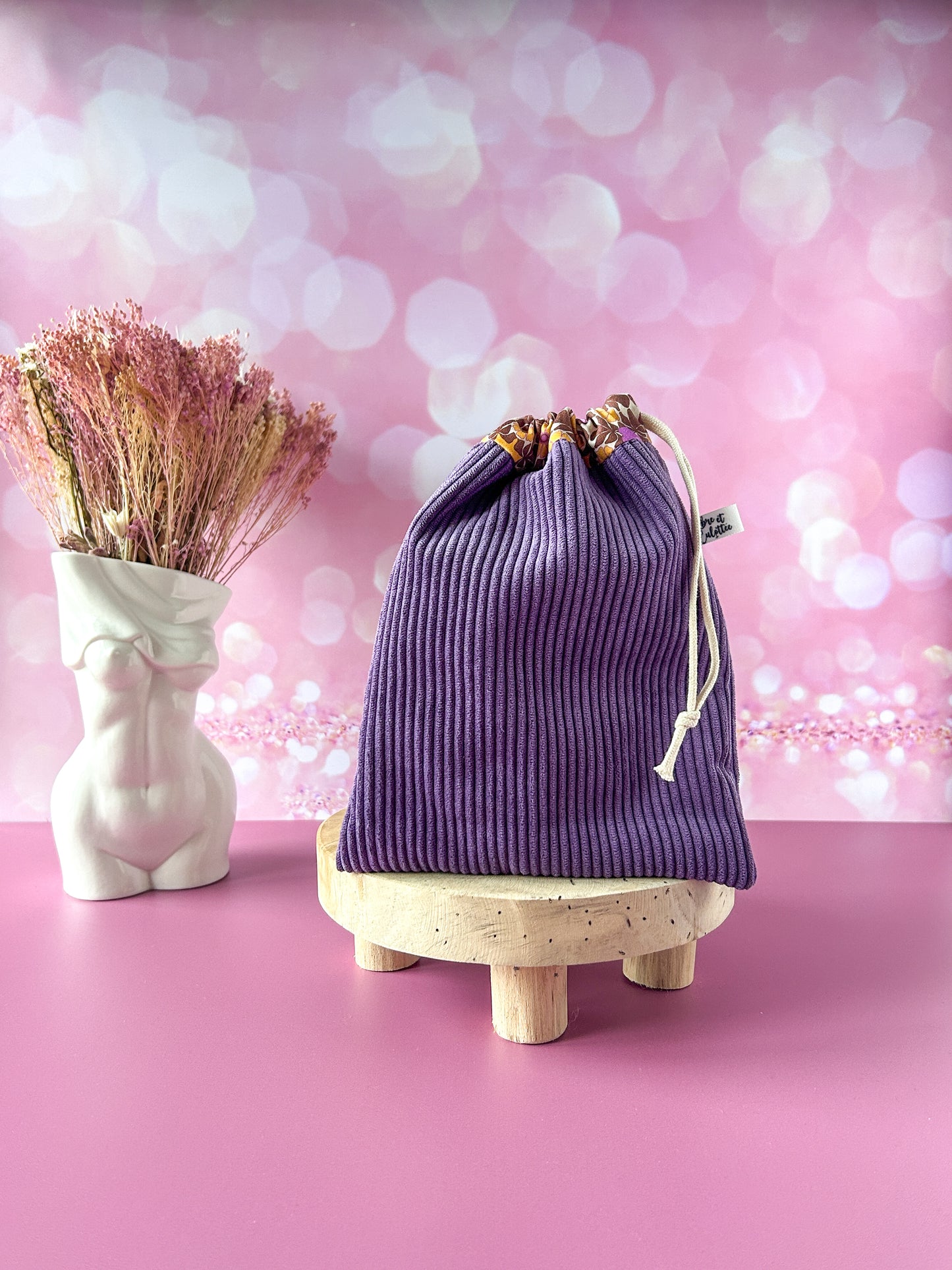 Pochon L'Intrépide – Velours violet / L'Insoumise