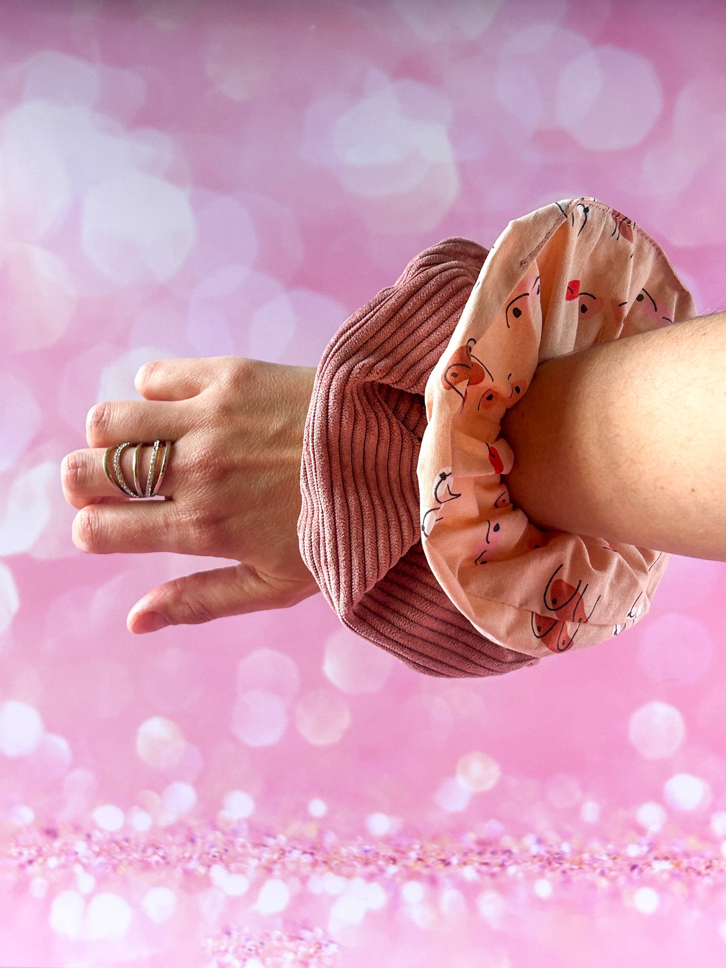 Pochon L'Intrépide – Velours vieux rose / La Naturelle