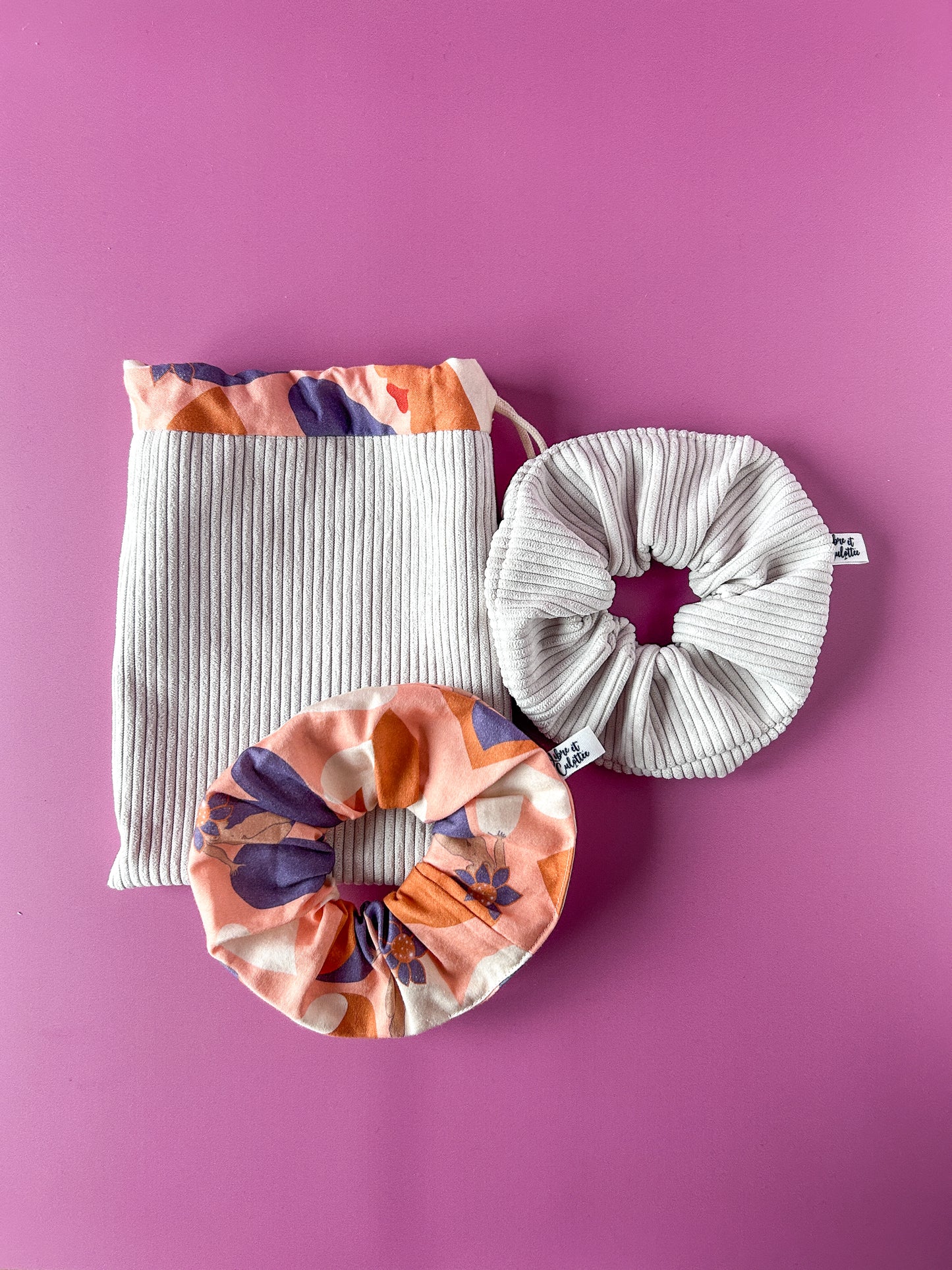 Pochon L'Intrépide – Velours beige / La Plurielle