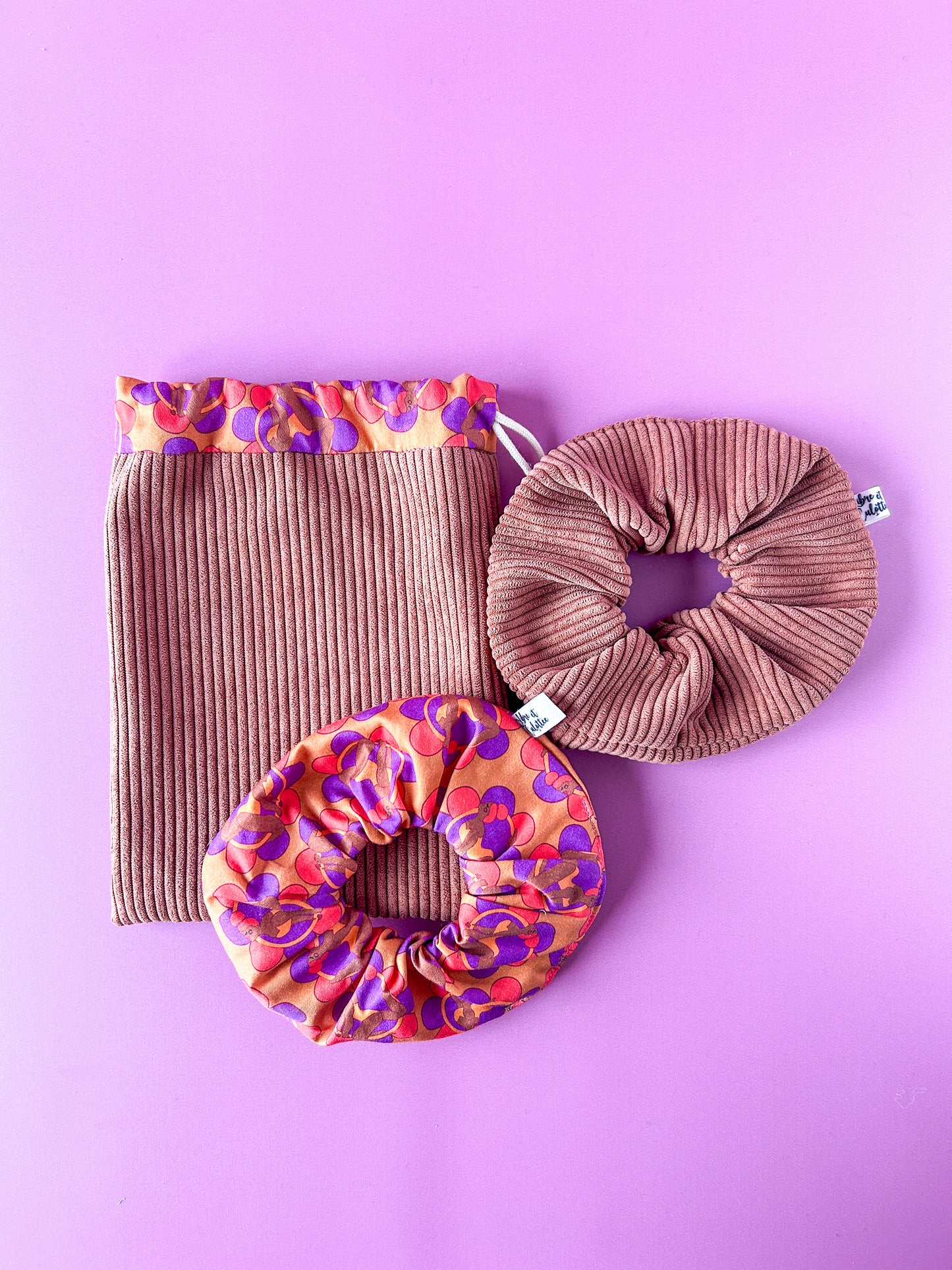 Pochon L'Intrépide – Velours brun / L'Équilibriste