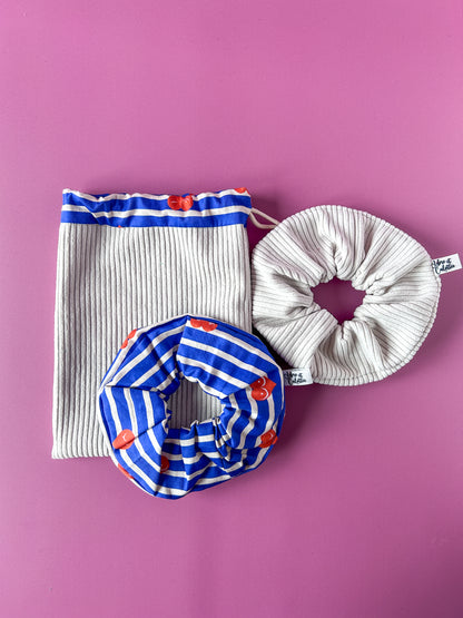 Pochon L'Intrépide – Velours beige / La Moussaillonne