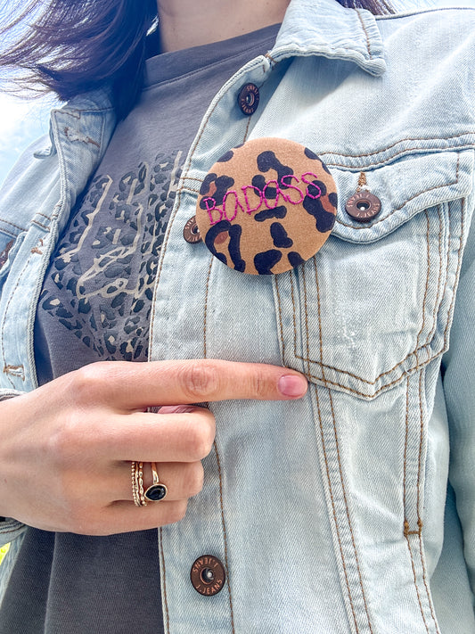 Badge brodé - Badass 6.5cm