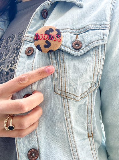 Badge brodé - Badass 4.5cm