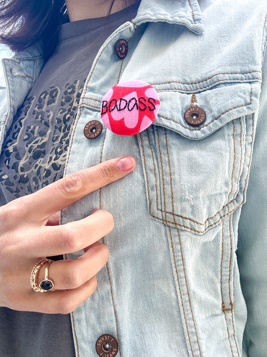 Badge brodé - Badass 4.5cm