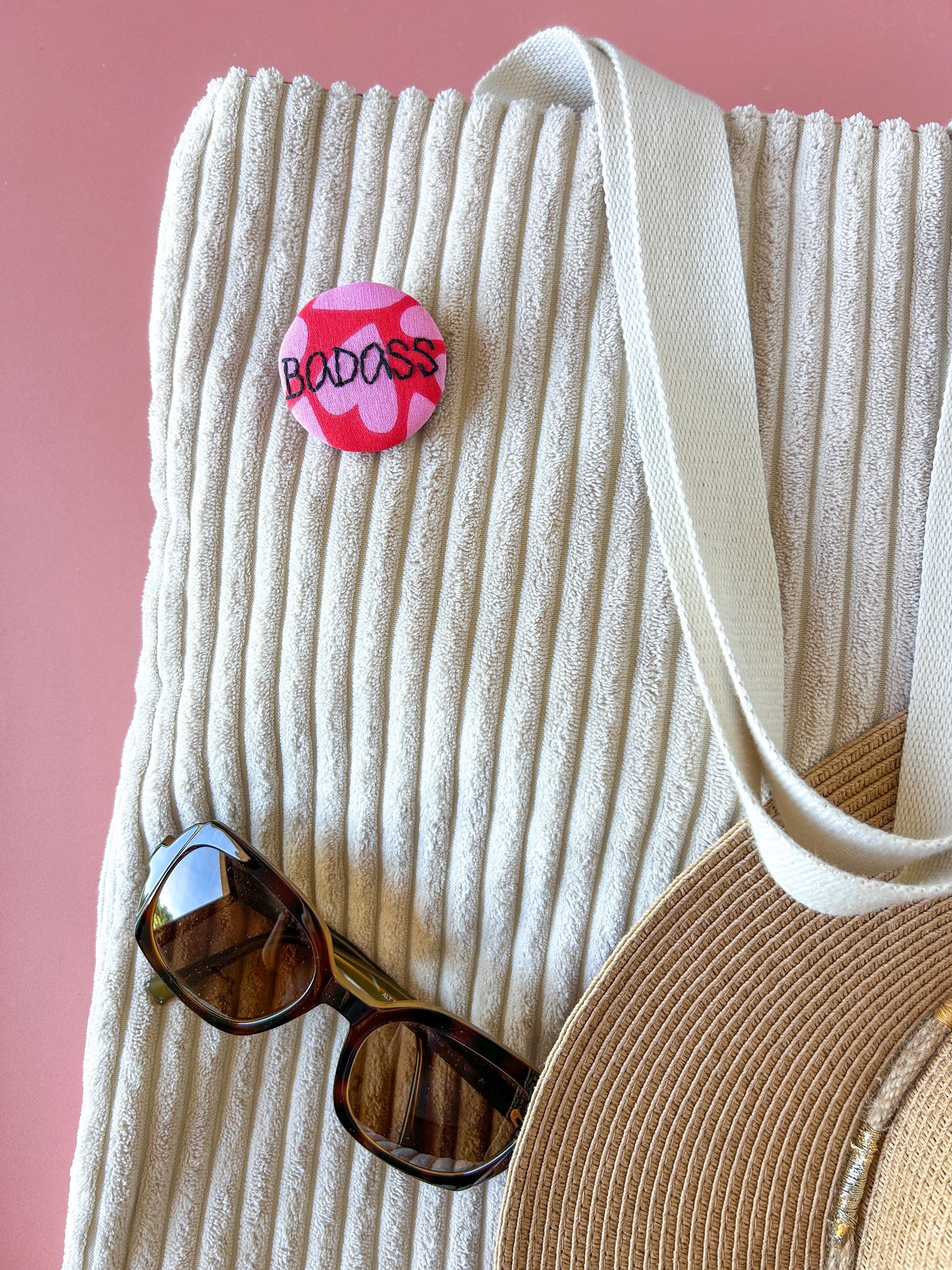Badge brodé - Badass 4.5cm
