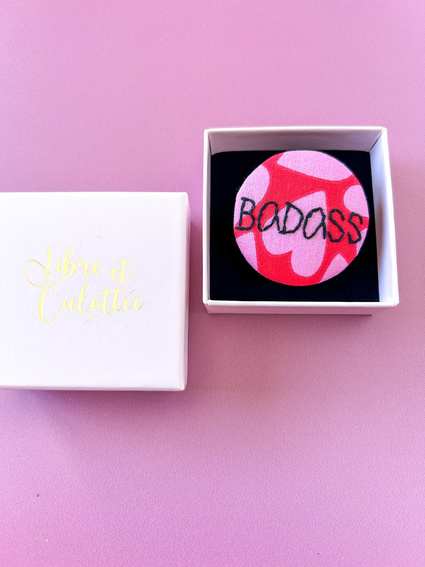 Badge brodé - Badass 4.5cm