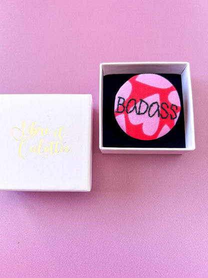 Badge brodé - Badass 4.5cm